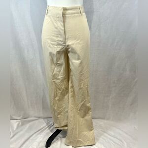 Jaclyn Smith cream high waisted wide leg trouser dress pants size 12